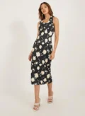 Styli black with cream floral print