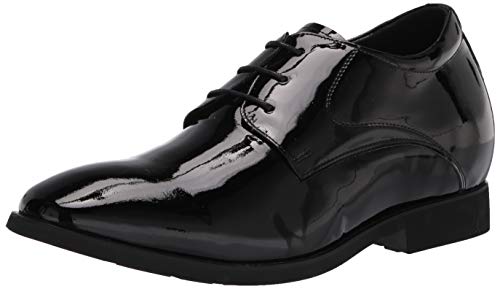Calden Men's Invisible Height Increasing Elevator Shoes - Black Patent Leather Lace-up Formal Tuxedo Oxfords - 3 Inches Taller - K911929 - Size 6.5 D(M) US - Image 1