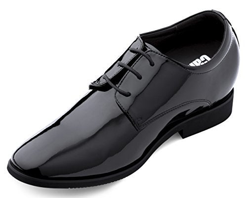 Calden Men's Invisible Height Increasing Elevator Shoes - Black Patent Leather Lace-up Formal Tuxedo Oxfords - 3 Inches Taller - K911929 - Size 6.5 D(M) US - Image 3