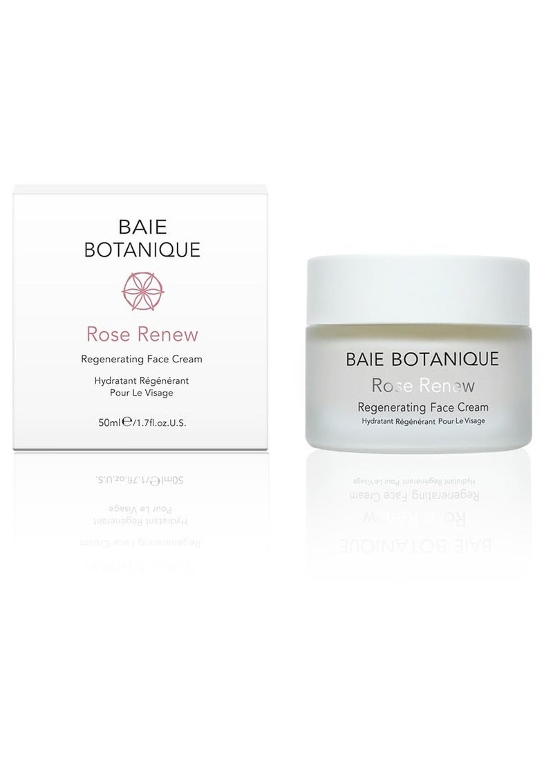 Baie Botanique - Baie Botanique - Hydrating Face Cream – Tightening Face Cream - Anti Aging Face Cream - Rose Water & Rosehip Oil – Lightweight Daily Moisturizer – 50ml - Image 1