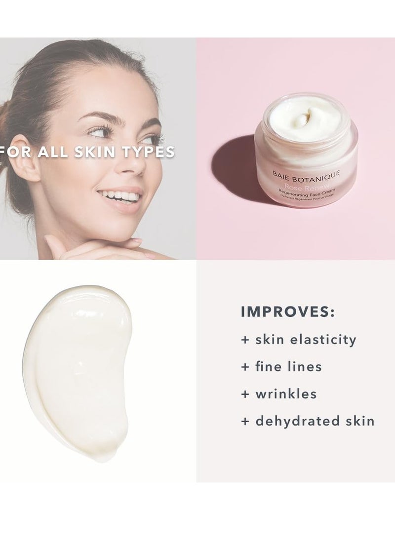 Baie Botanique - Baie Botanique - Hydrating Face Cream – Tightening Face Cream - Anti Aging Face Cream - Rose Water & Rosehip Oil – Lightweight Daily Moisturizer – 50ml - Image 1