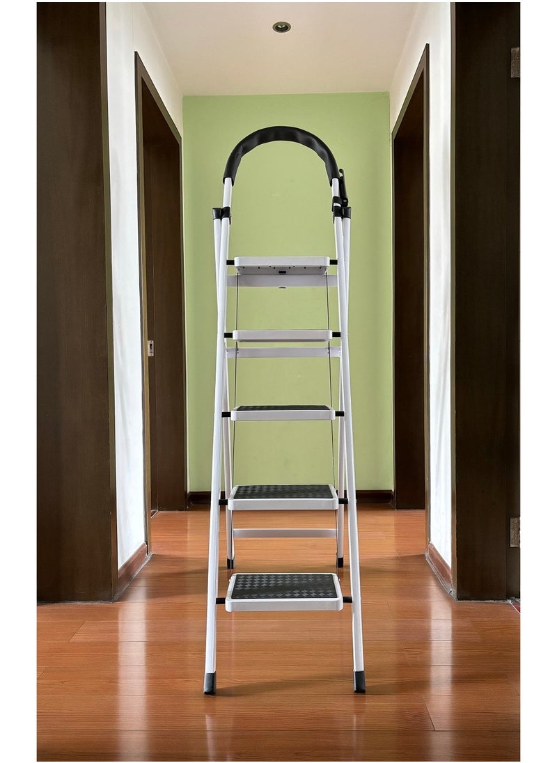 5 Steps Ladder，Foldable Ladder 5 Steps，Home Ladder 5 Step（White） - pzsku/Z74E9D26AFF2178224400Z/45/_/1713780375/a7841212-c3b3-4ad7-b68f-771ab73fcbc9