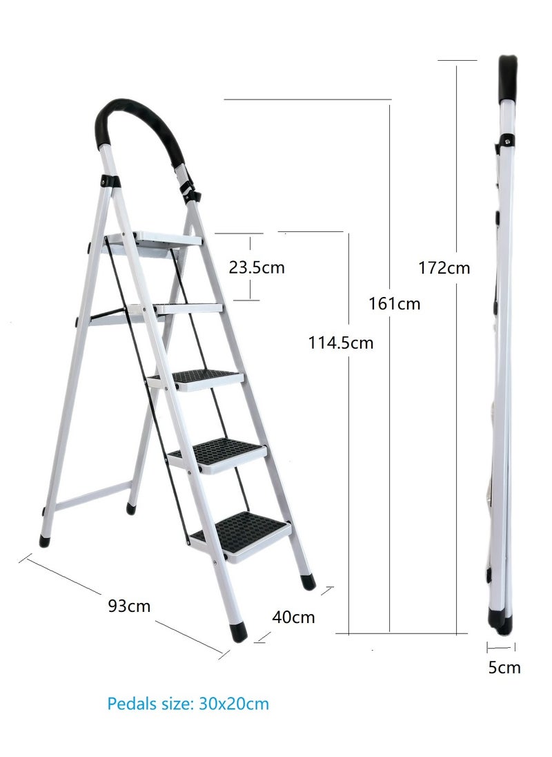 5 Steps Ladder，Foldable Ladder 5 Steps，Home Ladder 5 Step（White） - pzsku/Z74E9D26AFF2178224400Z/45/_/1716888290/8d00a0c8-0b1f-40a2-a512-23f32e71628d