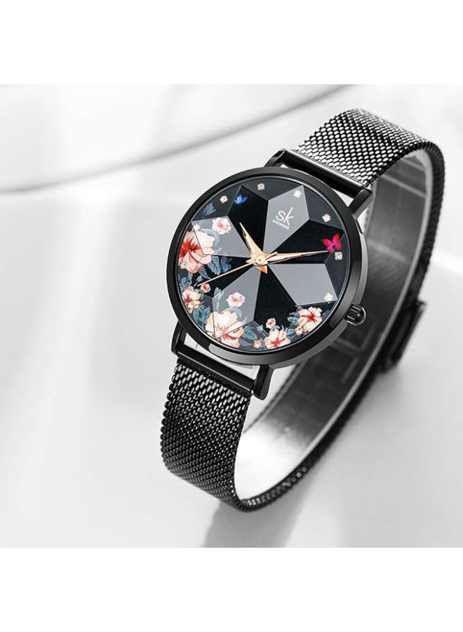 SHENGKE Ladies Creative Women's Luxury Watch Brand Mesh Dress Watch - Image 4