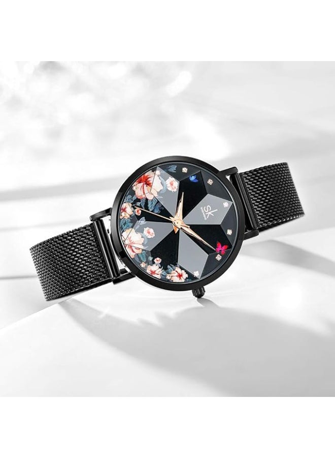 SHENGKE Ladies Creative Women's Luxury Watch Brand Mesh Dress Watch - Image 3
