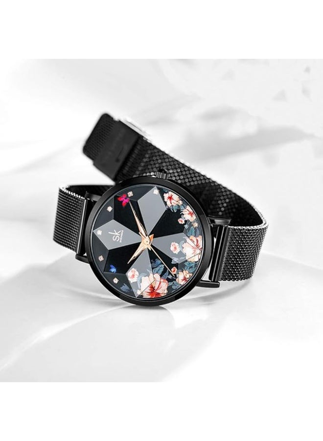 SHENGKE Ladies Creative Women's Luxury Watch Brand Mesh Dress Watch - Image 2