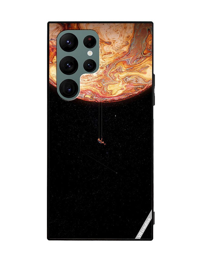 VR CREATIVE Protective Case Cover For Samsung Galaxy S22 Ultra 5G Black Galaxy Design Multicolour - Image 1