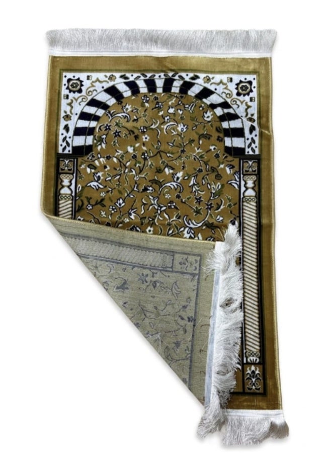 A luxurious prayer rug with patterns inspired by the Holy Mosque, 10 mm thick, comfortable and practical for daily use, Turkish made, 120 x 80 cm. - Image 2