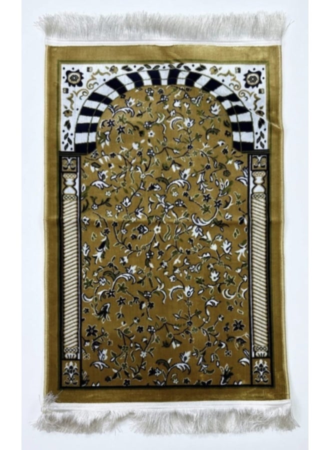 A luxurious prayer rug with patterns inspired by the Holy Mosque, 10 mm thick, comfortable and practical for daily use, Turkish made, 120 x 80 cm. - Image 5