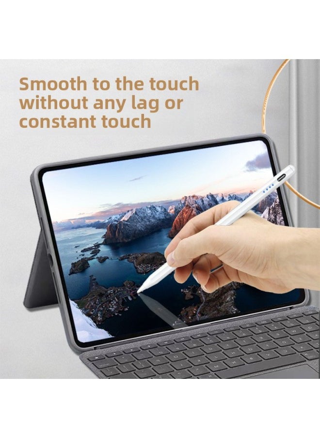 Ipad Capacitive Pen For ApplePencil Tablet Active Adsorption Touch Screen Stylus For AppleStylus-Color:2260 Capacitive Pen 【universal White】  - Image 3