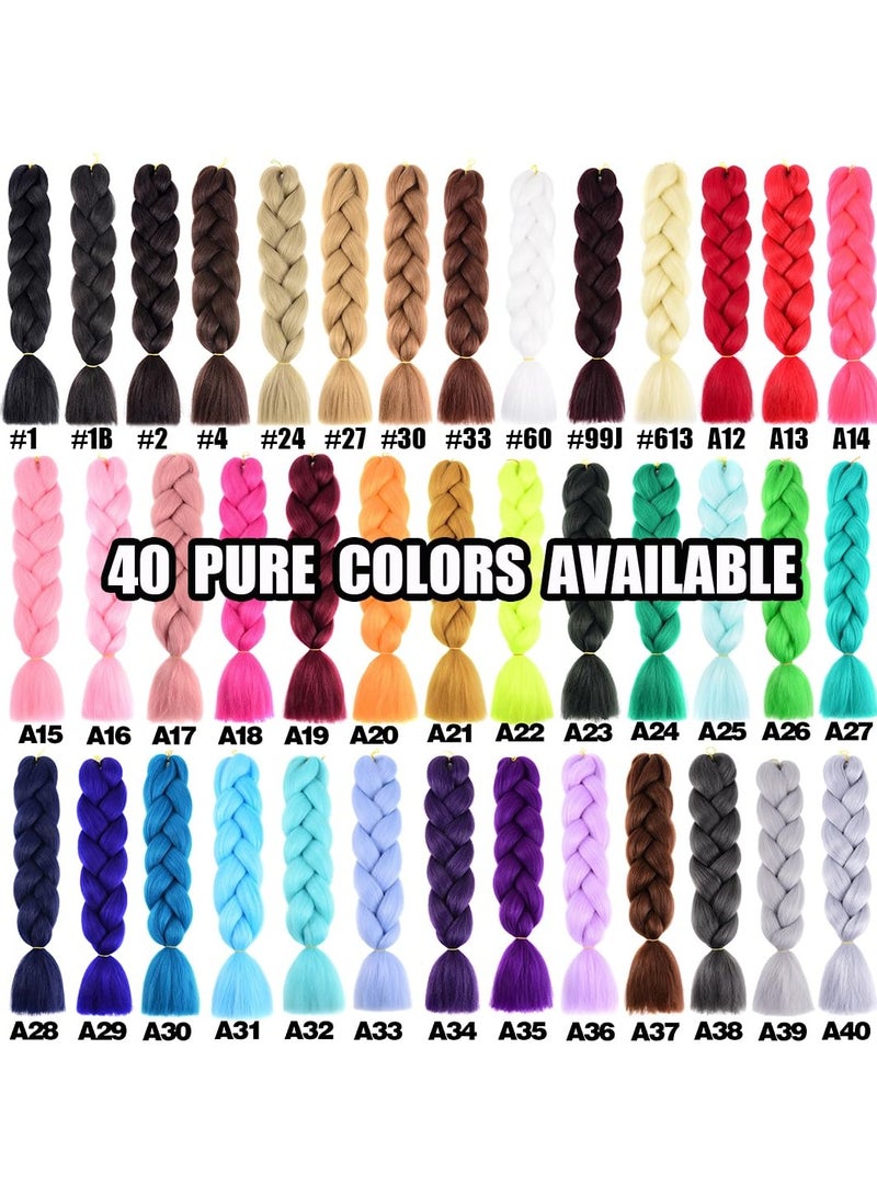 Estelle African braids Hair Extension,Crochet Braiding Hair Extensions Synthetic Braiding Hair High Temperature Synthetic Fiber Yaki Jumbo Braiding Hair (purple, 3 pcs) - Image 4