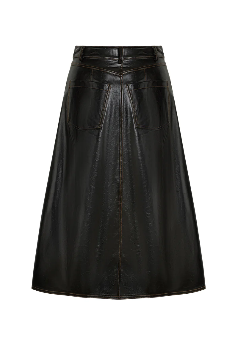 Nocturne  Tumbled Leather Skirt for Women | Best Price UAE