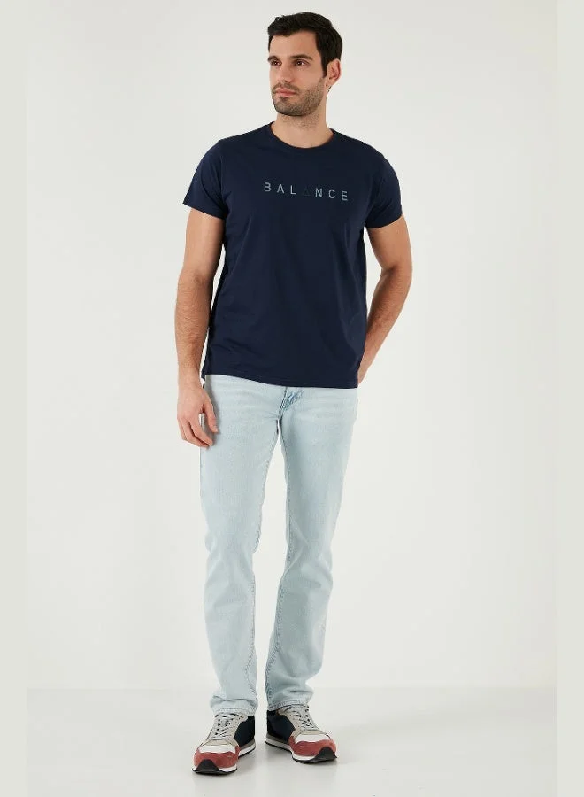 Buratti  Buratti Cotton Slim Fit Crew Neck T Shirt Men's T SHIRT 541BALANCE for Men | Best Price UAE