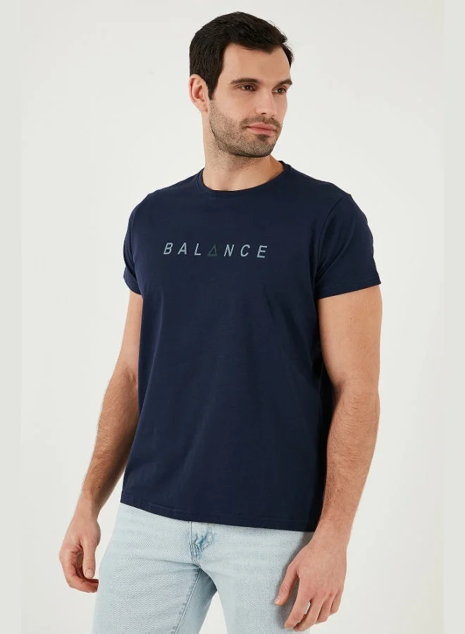Buratti  Buratti Cotton Slim Fit Crew Neck T Shirt Men's T SHIRT 541BALANCE for Men | Best Price UAE