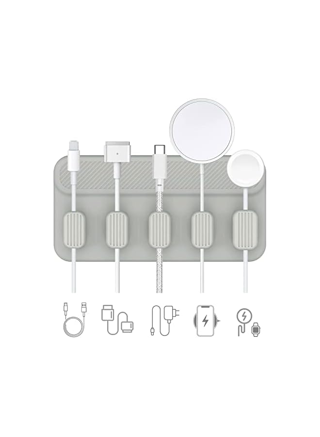 Green Tiger Magnetic Cable Management Clips, Cable Smooth Adjustable Cord Holder, Under Desk Cable Management, Adhesive Wire Holder Keeper Organizer for Home Office Desk Phone Car Wall Desktop Nightstand - Image 4