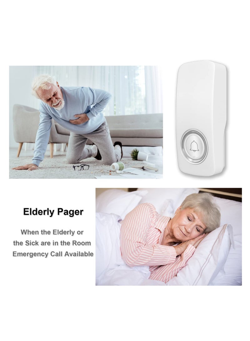 Wireless Doorbell Door Bell Ringer Wireless with 38 Melodies Adjustable Volume Quiet Modes Plug and Play 1 Receiver1 Waterproof Push on for house office classroom - Image 5