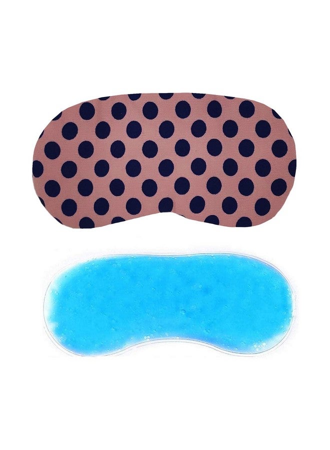 Jenna Polyester Cute Gel Sleeping Eye Shade Mask Cover For Insomnia, Meditation, Puffy Eyes And Dark Circles Polka Blackpink - Image 1