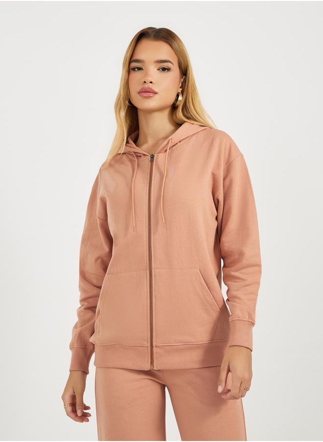 Solid Front Zip Hoodie & Wide Leg Joggers Co-Ords - pzsku/Z74EA866B8FB84157EBC9Z/45/_/1732386928/2ff32404-ca4f-4df9-8df2-8a29e2d47fb2