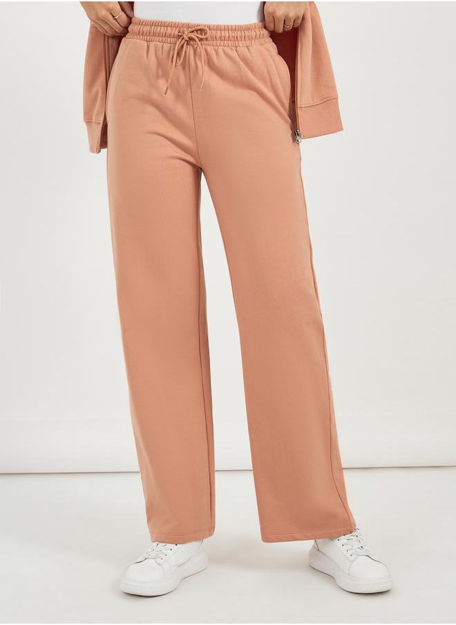 Solid Front Zip Hoodie & Wide Leg Joggers Co-Ords - pzsku/Z74EA866B8FB84157EBC9Z/45/_/1732386929/45f01191-a6cd-4df6-a934-fcd2356a4e46