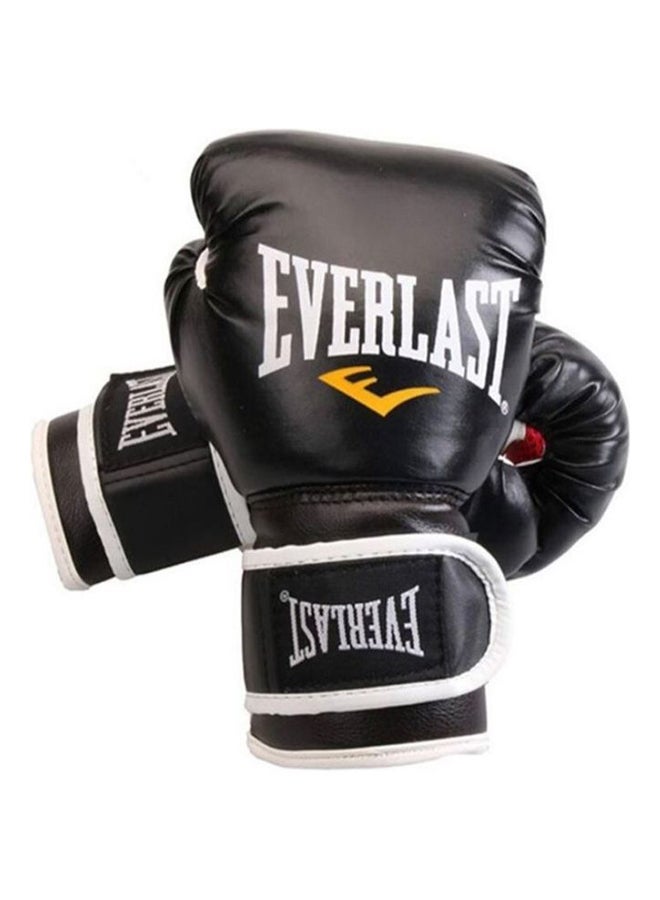EVERLAST Pair of Full Finger Professional Boxing Gloves 330grams White black||6oz - Image 1