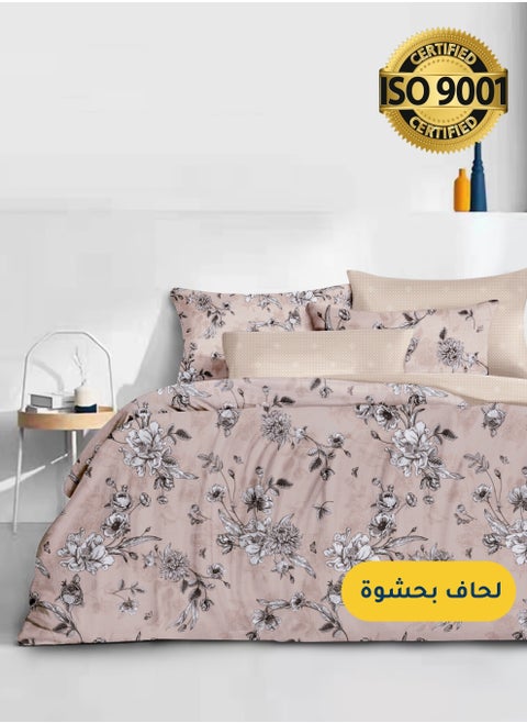 Microfiber Printed Comforter Sets, Fits 200 x 200 cm King / Double Size Bed, 8 Pcs, With Soft Filling, Celine Series