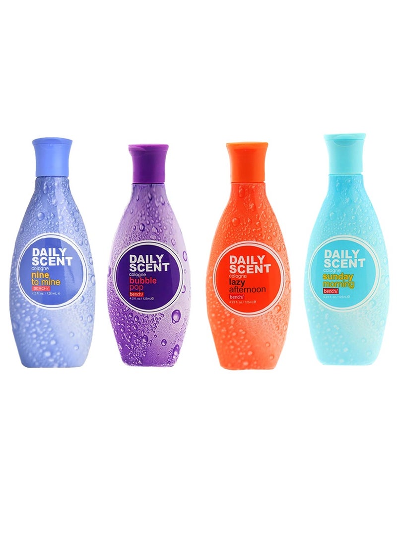 Bench 4-Piece Daily Scent Punch Daily Body Mist Cologne Multicolour 125 ml