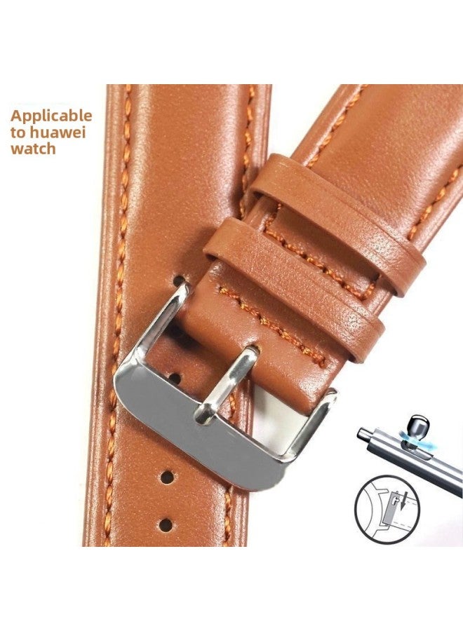 Loquat For Huawei GT3 Watch Strap GT2pro Smart Glory Magic Elegant Wacth3GT4 Leather Strap-Color:Gt Watch Strap Sports/fashion/vitality 22mm-black Silver Pin Buckle Without Film  - Image 3