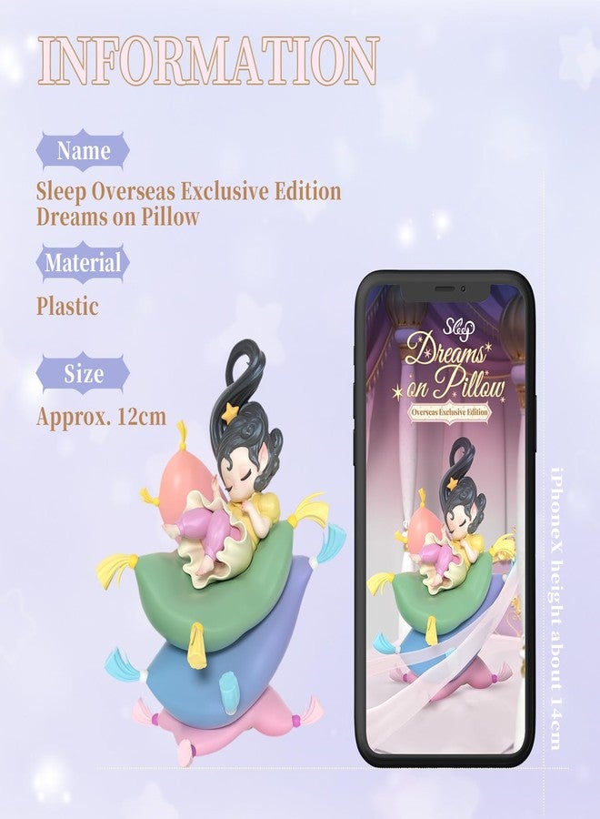 52TOYS إصدار حصري من 52TOYS Sleep Overseas - مجسم شخصية "أحلام على وسادة"، 4.72 بوصة، يتضمن قاعدة عرض، قطع مغناطيسية لمغناطيس الثلاجة، لعبة فنية مثالية لهواة الجمع من النساء - Image 2
