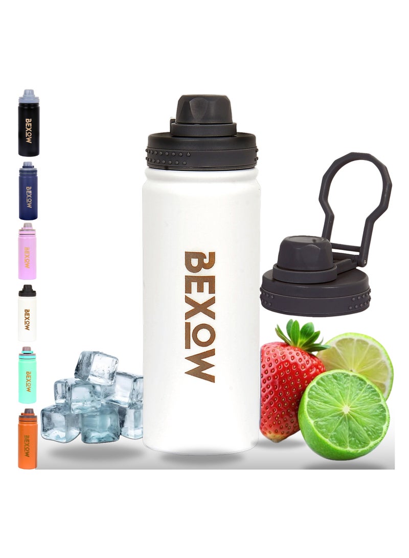 BEXOW Double Wall Vacuum Flask – Insulated Stainless Steel Water Bottle, 530ml, Leak-Proof, Durable, Hot & Cold Beverage Thermos - Image 1