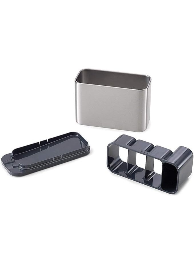 صفاية معالق 4 خانات من الستانلس ستيل – تصميم ذكي بتصريف تلقائي للماء وتنظيم مثالي لأدوات المائدة - Image 4