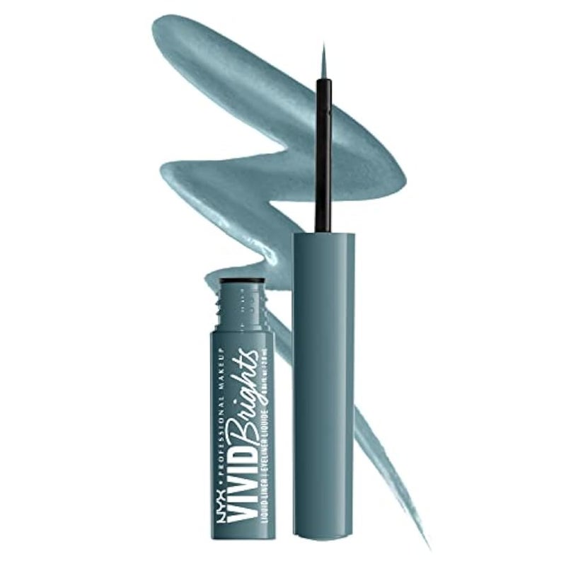 NYX PROFESSIONAL MAKEUP | VIVID BRIGHTS COLORED LIQUID EYELINER - CYAN SIMP - Image 1