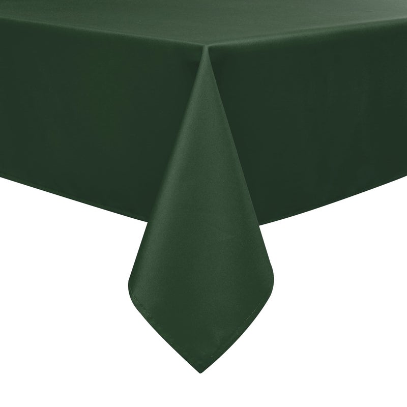Wewoch Hunter Green Rectangle Tablecloth Wrinkle Resistant Washable Fabric Table Cloth for Dining Kitchen  Parties Weddings and Outdoor Use 60 Inch by 104 Inch - Image 2