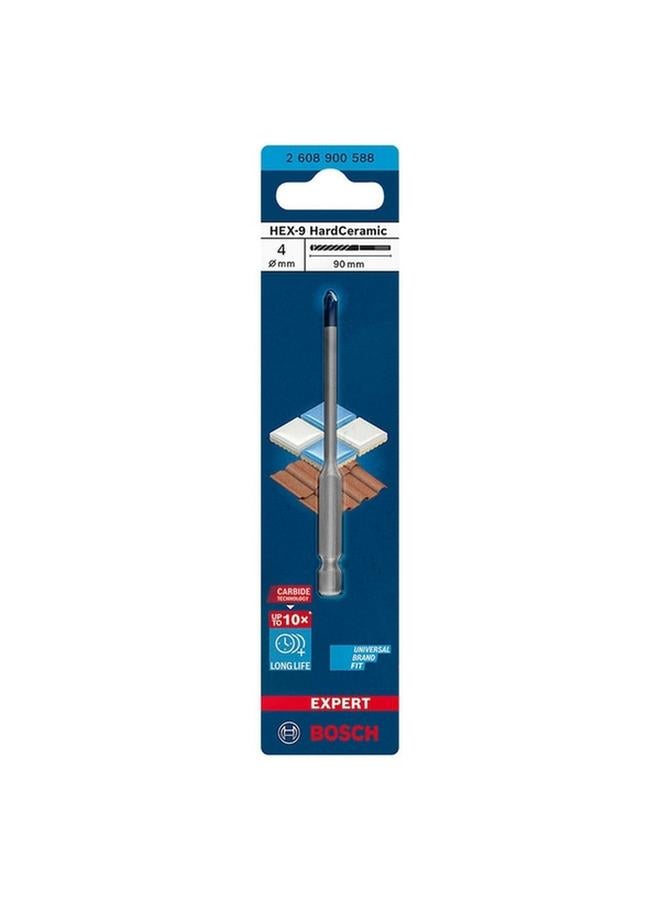 BOSCH Expert Hex-9 Hard Ceramic Drill Bit Silver and Blue 4 x 90mm JE2 608 900 588  - Image 2