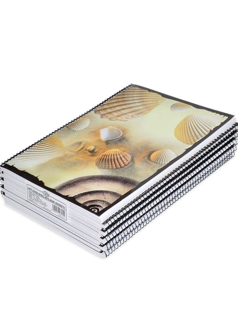 FIS 10-Piece FIS Spiral Notebook Soft Cover A4, 5mm Square, 80-Sheets - FSNB5A480SH1 - Image 1