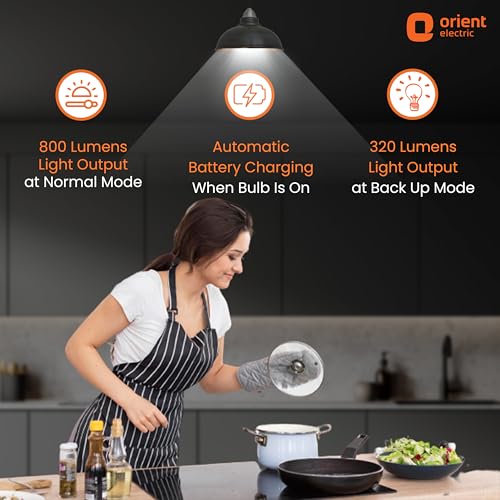 Orient Electric 9W Emergency LED Bulb| Rechargeable LED Light| 2 Hours Battery Backup| Up to 4 kV Surge Protection| 6500K, Cool White| B22d Base| Made in India| Pack of 3 - Image 3