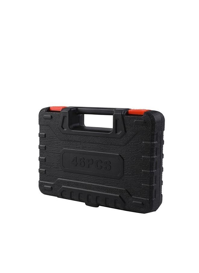 LAWAZIM - Tool set With Carry Case 46 Pieces |Drive Socket Ratchet Wrench Set,with Drive Screwdriver Allen Wrenches Repairing Kit for Home Car Automobile Bike Mechanic Projects - Image 1