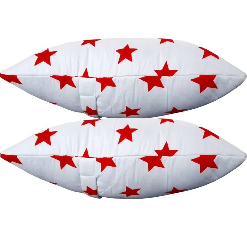 Linenovation Poly Cotton Quilted Soft Pillow Protectors/Pillow Cover/Pillow Cover Zipper Waterproof and Hypoallergenic Pillows Cover -16 Inch X 24 Inch (Pack of 2) - Image 1