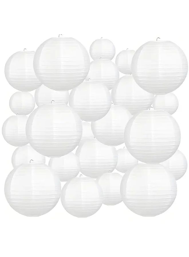 36 Pieces Mixed Paper Lanterns Set For Wedding Birthday Party Home Decor - Image 1