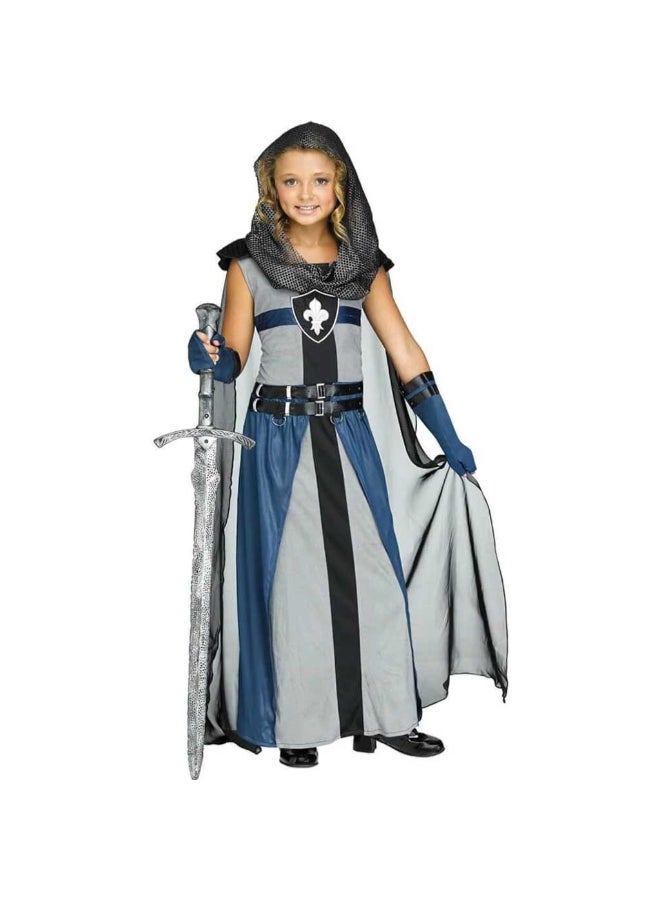 Ciao زي الفتاة المحاربة من العصور الوسطى للأطفال من 10-12 سنة | فستان الأميرة الفارسية Guerriera Medioevale | زي ملكة العصور الوسطى للفتيات لعيد الهالوين، الكرنفال ولعب الأدوار - Image 1