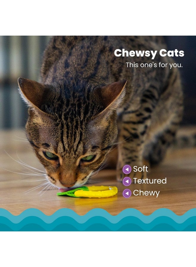 مراحل القطط عضاضة أسنان كات ستيجز بالليمون، لعبة مضغ ناعمة وملمسية للقطط، مطلية بزيت النعناع البري، لون أصفر - Image 3