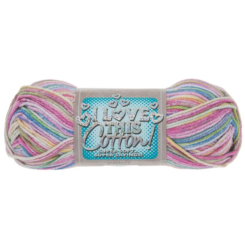 Hobby Lobby Print I Love This Cotton Yarn, 4-Medium, 100% Cotton, Yarn for Crocheting & Knitting Blankets, Hats, Accessories, Set of 2, 360 Eastern Nova - Image 2