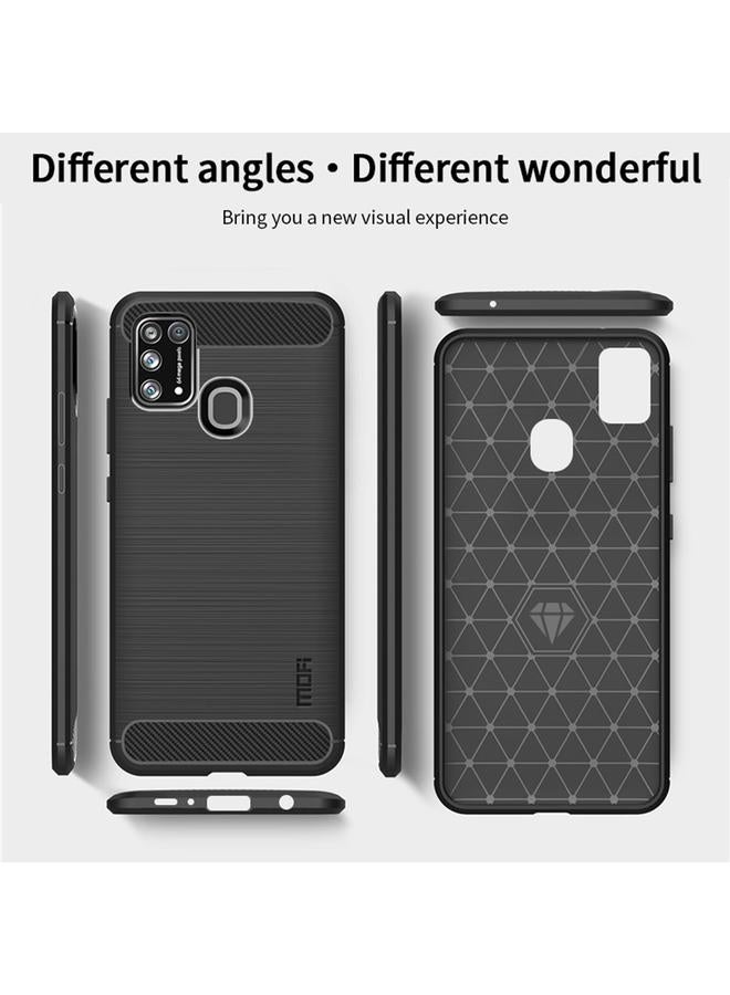 موفي جراب لهاتف Samsung Galaxy M31/ F41/ M21s/ M31 Prime Gentleness Series مصنوع من ألياف الكربون الناعمة والمصقولة TPU - Image 5