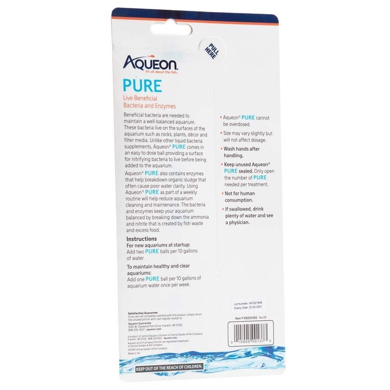 Aqueon 2 Pack of Pure Live Beneficial Bacteria and Enzymes for Aquariums, 12 Pack Each, Treats Up to 240 Gallons - Image 2