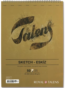 Talens 90Gr A4 50Yp.Spiral Sketch Block 
