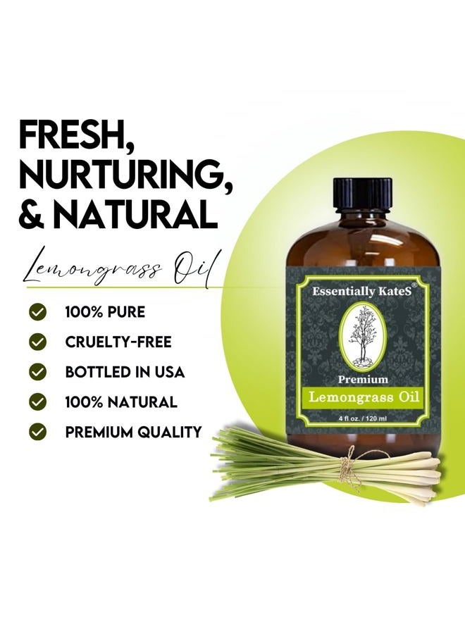 Essentially KateS Lemongrass Essential Oil 4 Fl Oz with Dropper and Sprayer - 100% Pure and Natural - Hair Care, Home Diffusers, Skin Care, Aromatherapy, Massage and Humidifiers, and Garden Care - Image 5