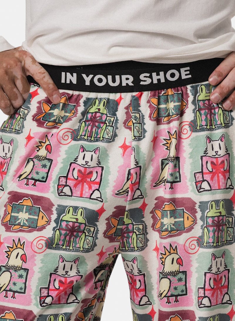 In Your Shoe Gift Wrapped Fluffy Pyjama Pants - Image 3