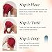 Aspen5 Extra Large Waffle Cotton Hair Towel Wrap - 30 inches Long, 400 GSM, Ultra Absorbent, Quick Dry Hair Turban for Women, Ideal for Long and Curly Hair, Perfect for Plopping (Cherry Red) - Image 3