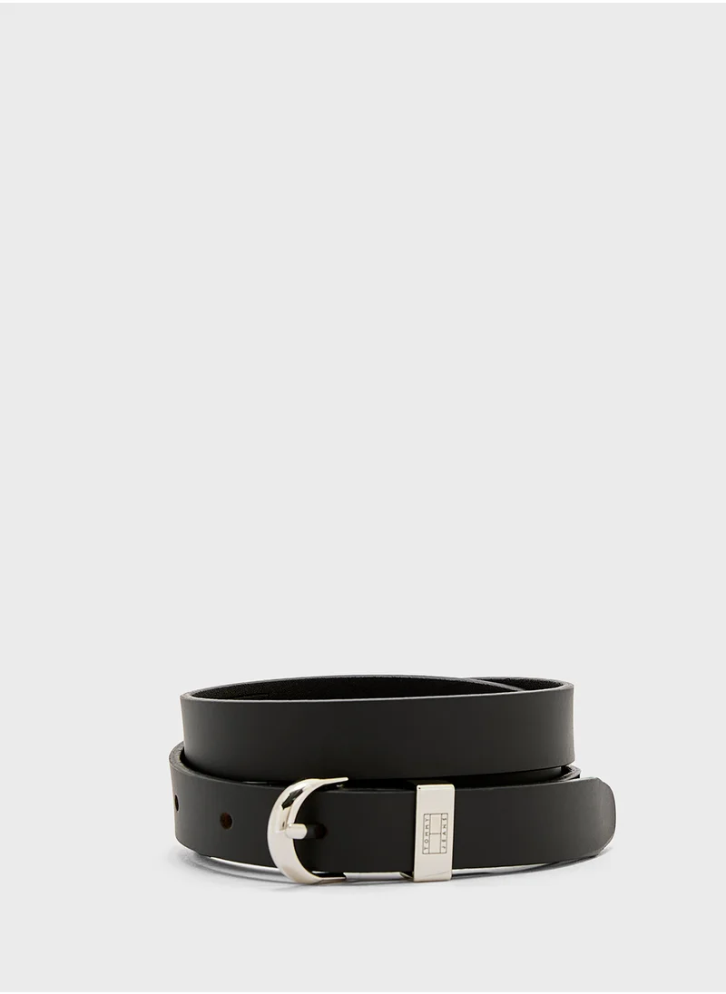 TOMMY JEANS Logo Detail Allocated Buckle Hole Belt