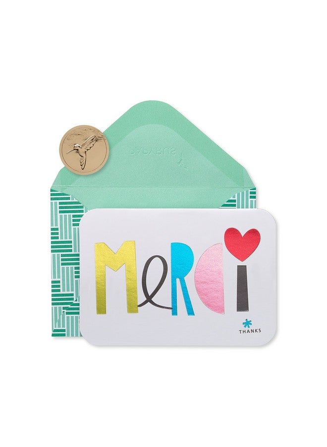 Papyrus Thank You Cards With Envelopes Merci (14Count) - Image 1