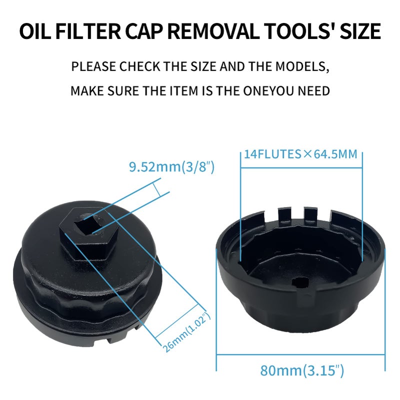 BSAMZO The 31 Notched Cap Oil Filter wrench tool IS suitable for some Toyota and Lexus models such as Toyota GS300 IS part series Lexus RX350 LS GS part series - Image 4